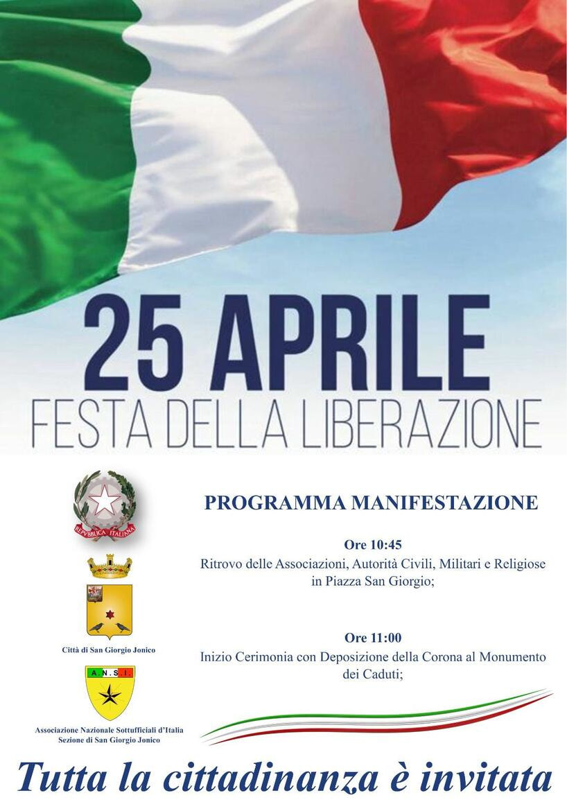 Immagine: 25 aprile - 81° Anniversario della Liberazione 