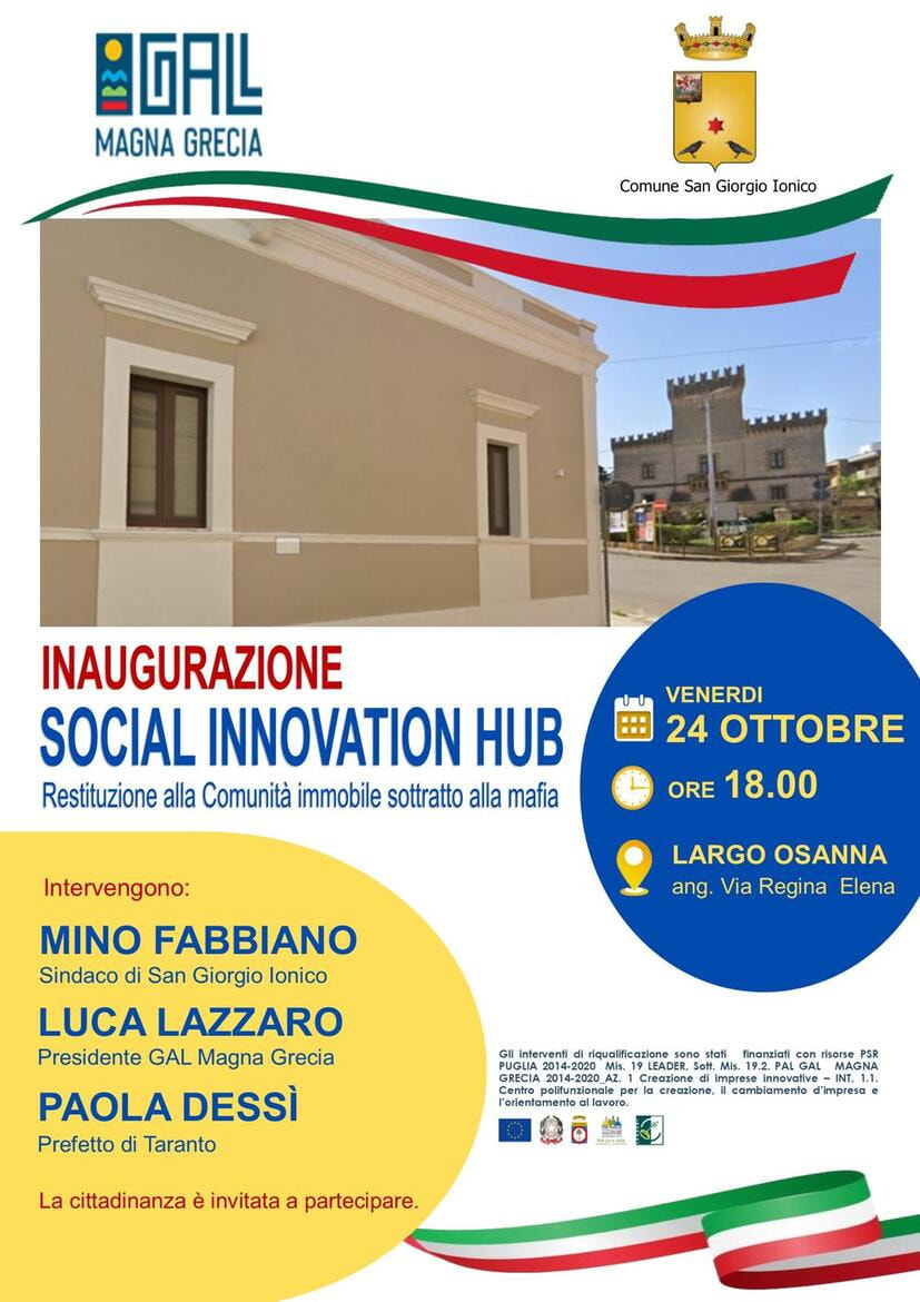 Immagine: Inaugurazione Social Innovation Hub 