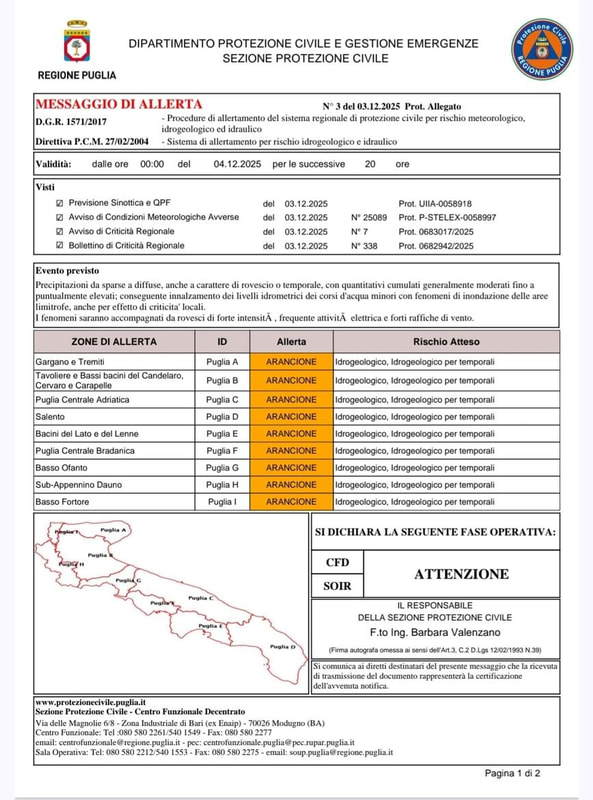 AVVISO IMPORTANTE ALLA CITTADINANZA PER ALLERTA METEO