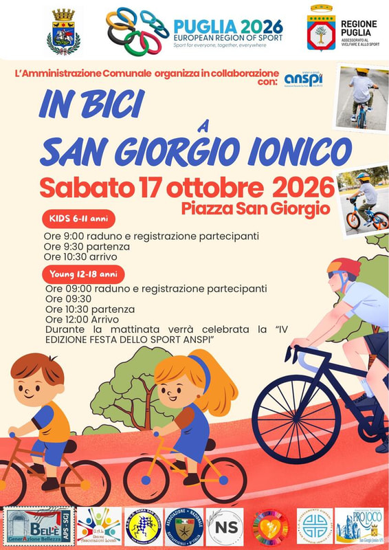 In bici a San Giorgio Ionico: sabato 17 ottobre la ciclopasseggiata per bambini e ragazzi!
