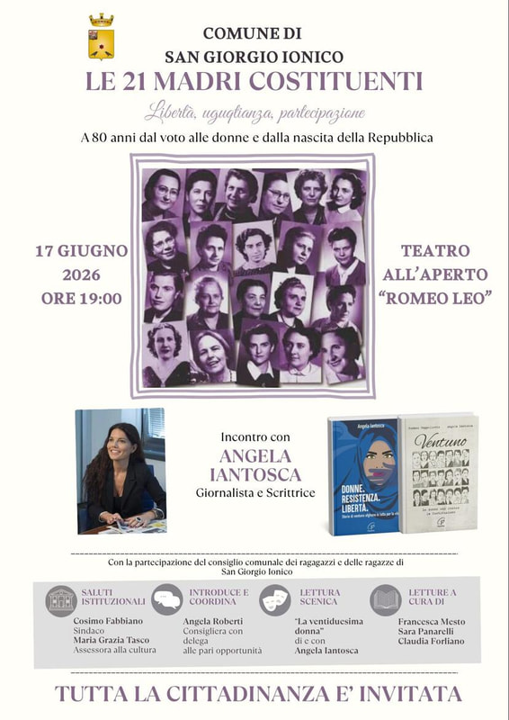 80 Anni di Costituzione: al Teatro all’aperto un omaggio alle "Madri Costituenti" con la giornalista scrittrice Angela Iantosca