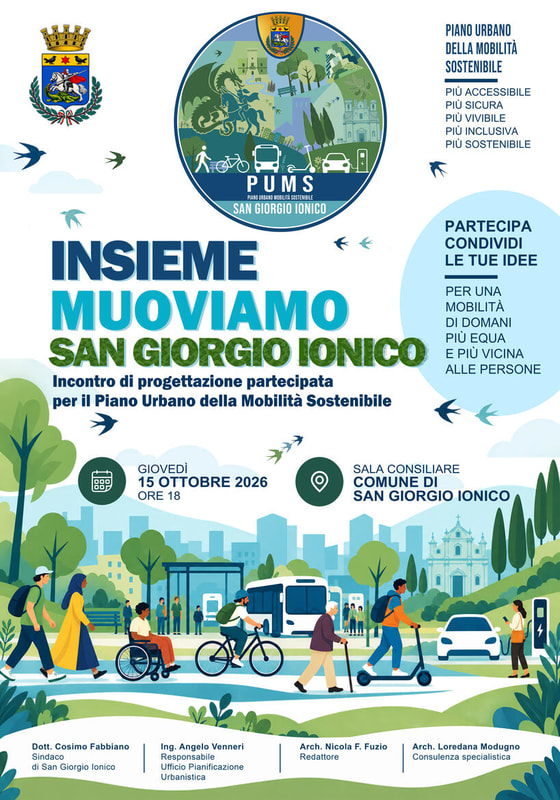 Insieme muoviamo San Giorgio Ionico: al via l'incontro partecipato per il nuovo Piano Urbano della Mobilità Sostenibile (PUMS)